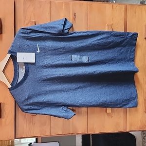 Nike: The Nike Tee, Dri-Fit, Denim Blue (color), Men's Large